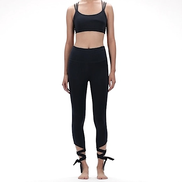 GapFit Blackout gFast high rise barre strap leggings petite large - Picture 3 of 13